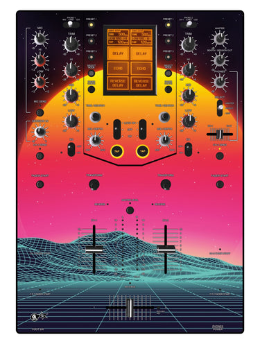 Pioneer DJ DJM 909 Skin Synthwave Horizon